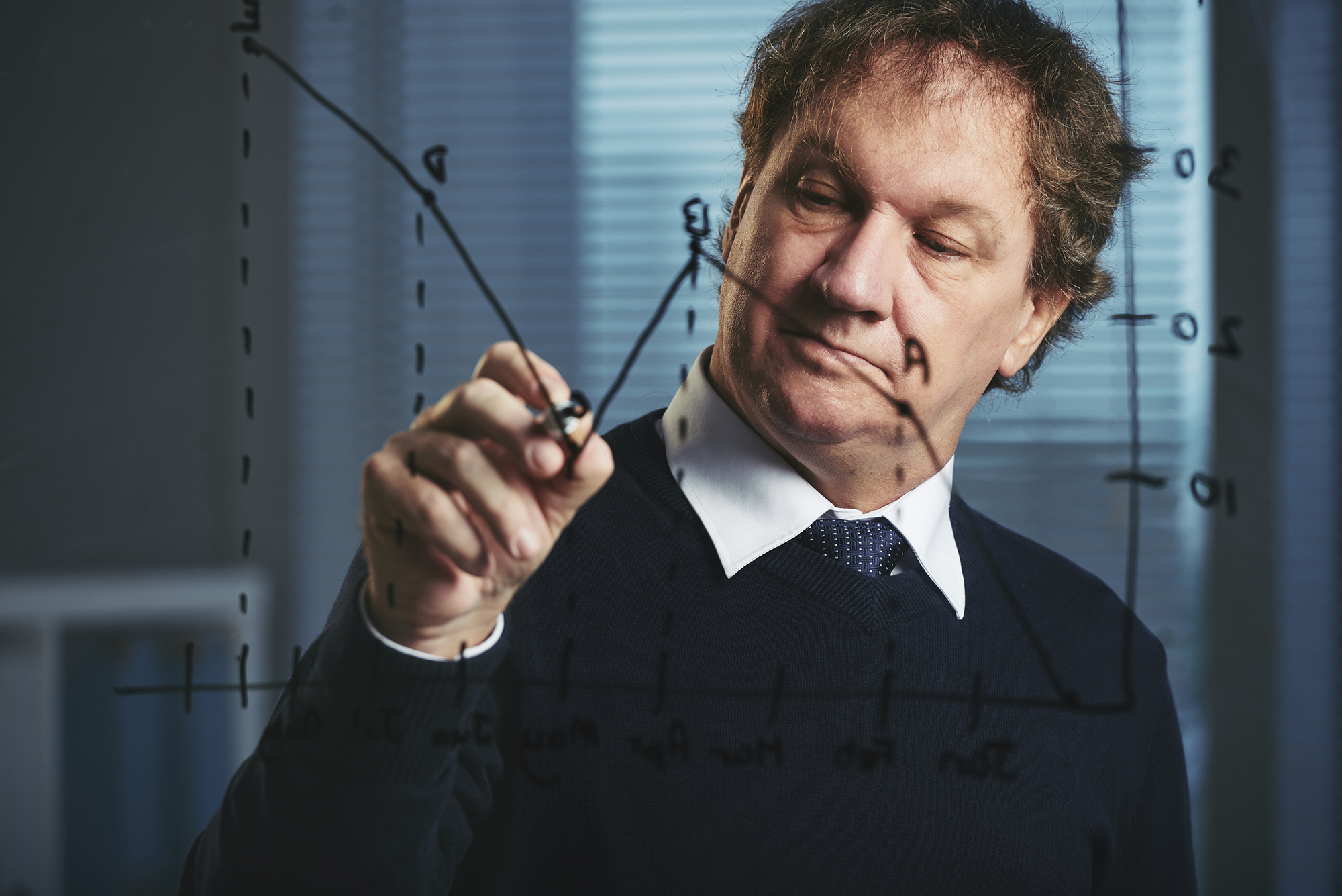 Analytics dashboard with charts on a laptop